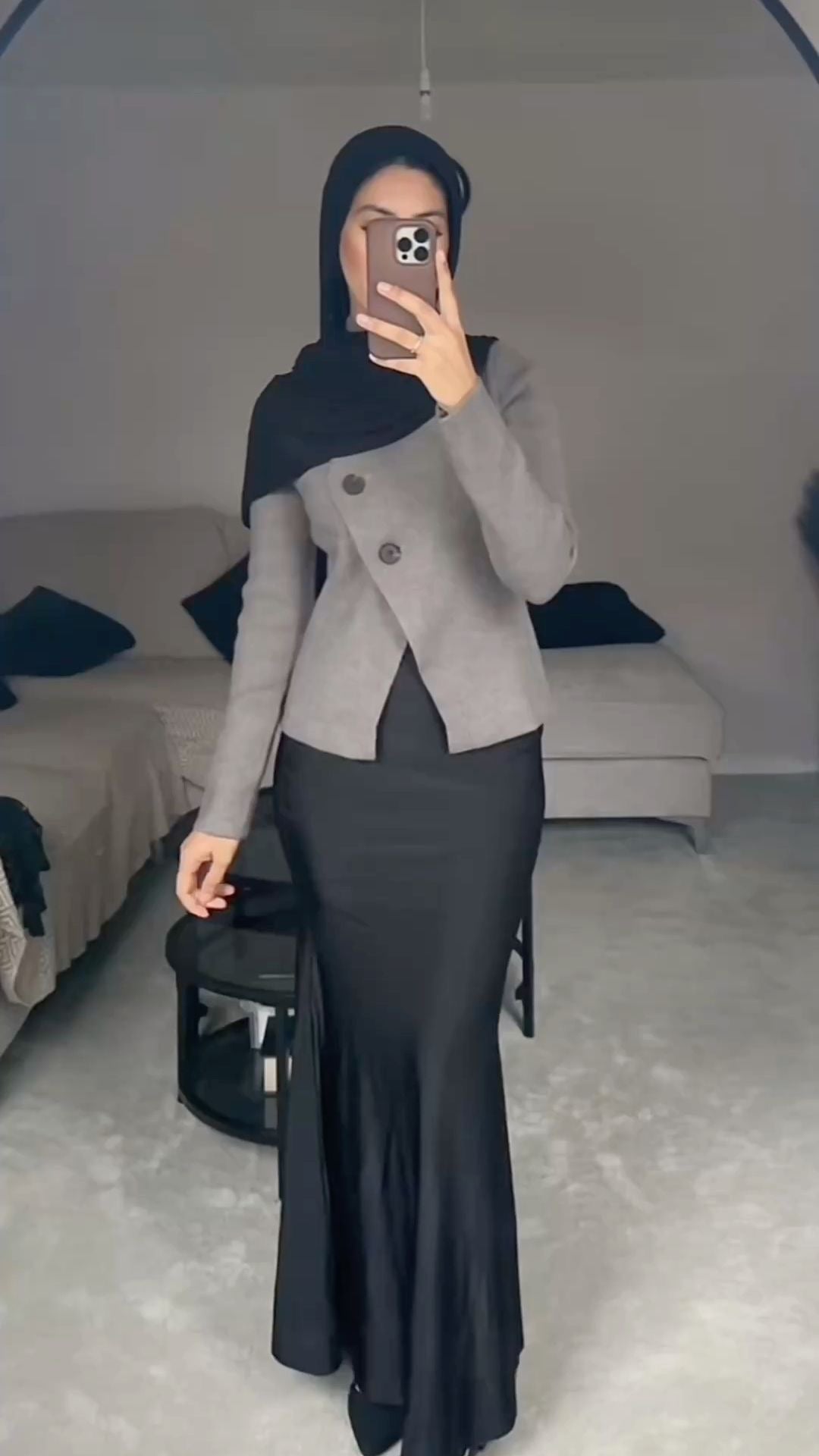 Jupe satin longue